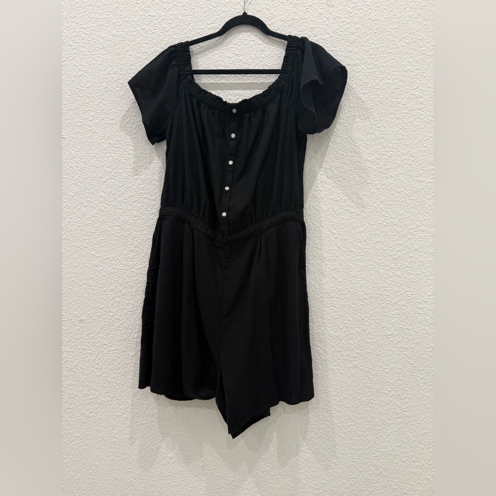 Black Off-Shoulder Romper